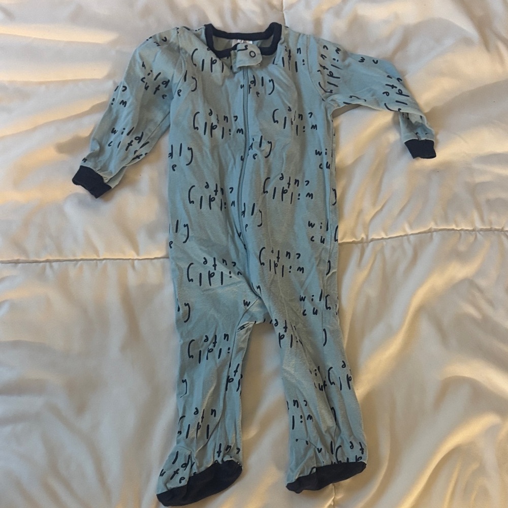 Gerber Blue and Black Kids Footie Pajama